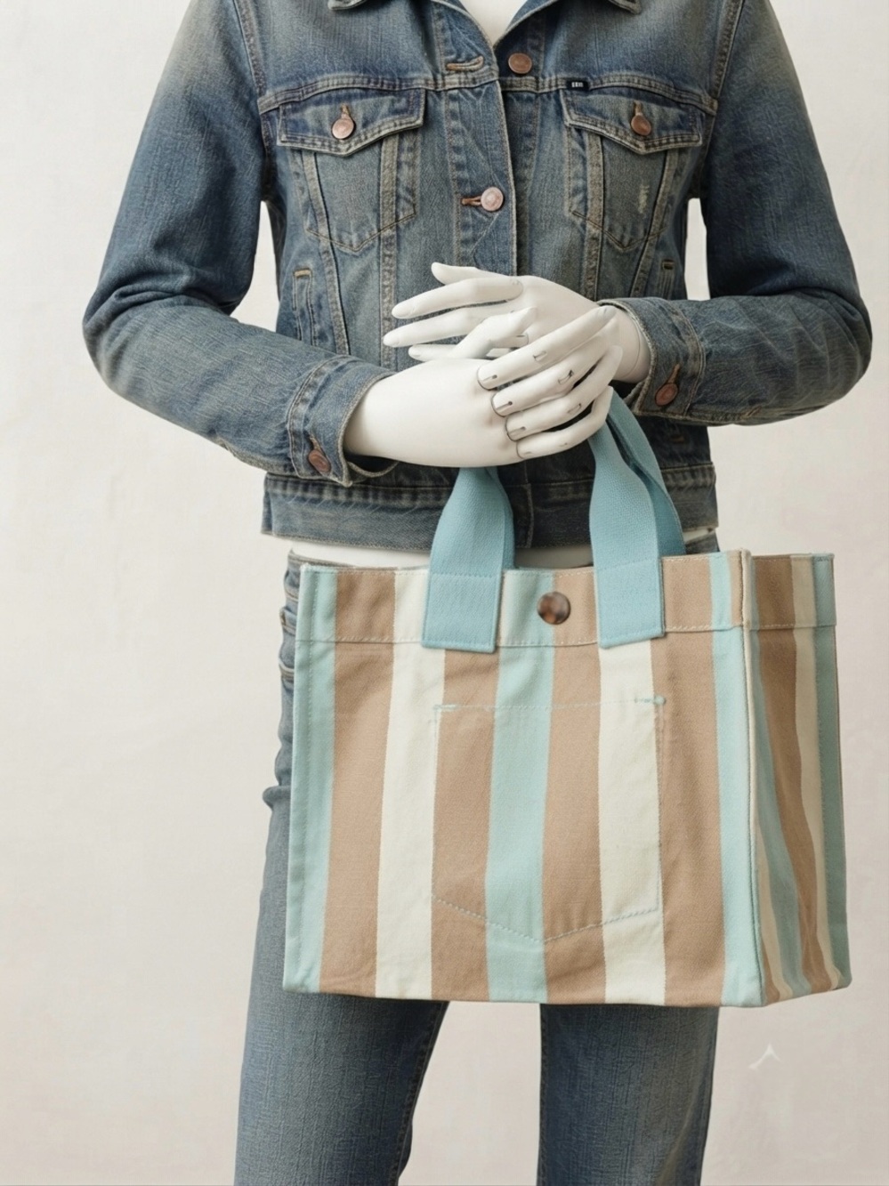 Vintage 1999 Gap Striped Canvas Utility Tote Bag – NWOT Pristine Condition
